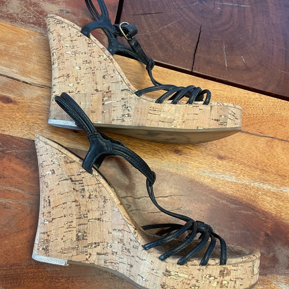 Banana Republic Black Cork Sandals